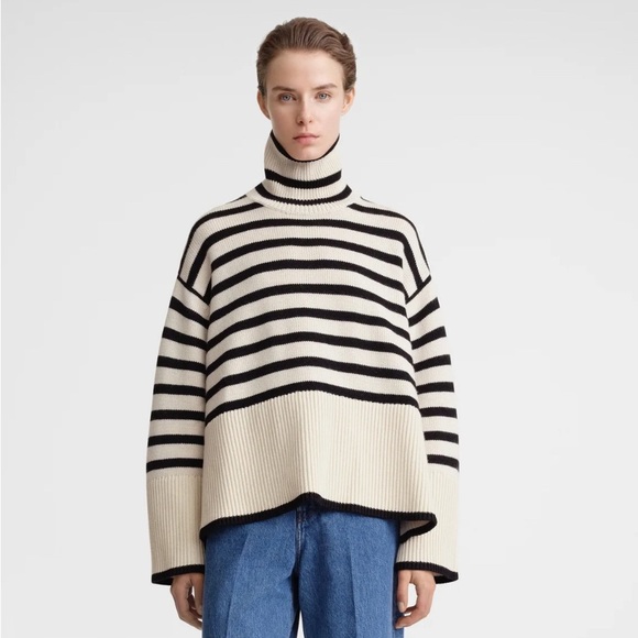 Signature stripe turtleneck light sand - Picture 6 of 7